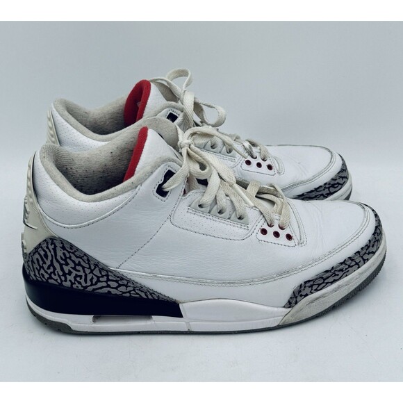 Nike Air Jordan Retro 3 White Cement 88 Men\'s Size 8.5 580775-160 Dunk Contest main image 4